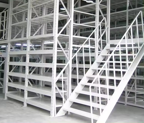 2 Floors Mezzanine Racking System , Industrial Storage Mezzanine Platforms