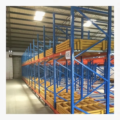 Heavy Duty Steel Push Back Pallet Racking For High Density Storage