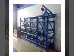 Système réglable de rangement de moules revêtus de poudre avec 2 à 5 couches en bleu